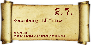 Rosenberg Témisz névjegykártya